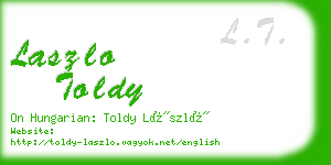 laszlo toldy business card